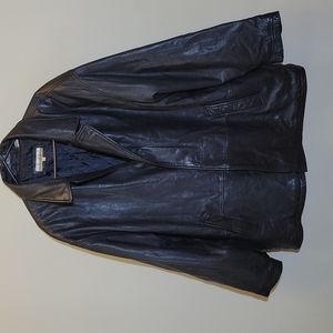 Perry Ellis Men's Winter Leather Coat